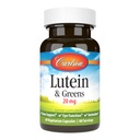 Carlson - Lutein & Greens, 20 mg, 视觉支持和眼功能, 抗氧化剂, 60 植物卡普尔