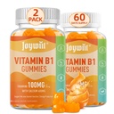 成人与儿童维生素B1 Gummys 100mg, Thiamine B1 配有600mg Calcium, 神经系统支持和布尔斯特能源, 橙色Flavor, 非转基因生物, Vegan, 120 Chewable Gummys